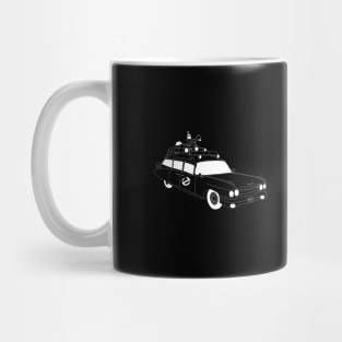 The Ectomobile White Outline Mug